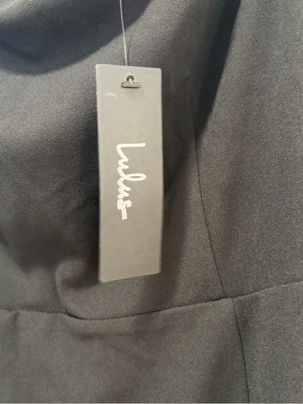Lulus Infinitely Elegant NWT size Large Black Long Sleeve Maxi Dress Square Neck - Picture 7 of 13